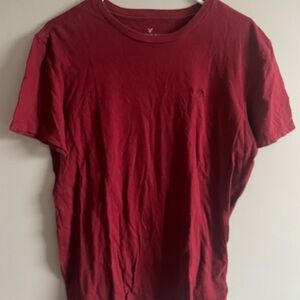 American Eagle Outfitters Deep Red Short Sleeve Tee